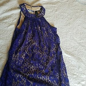 Knee length Trixie blue lace dress